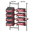 Option with One Slide-Out Shelf and One Fixed Shelf 